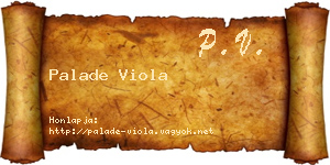 Palade Viola névjegykártya